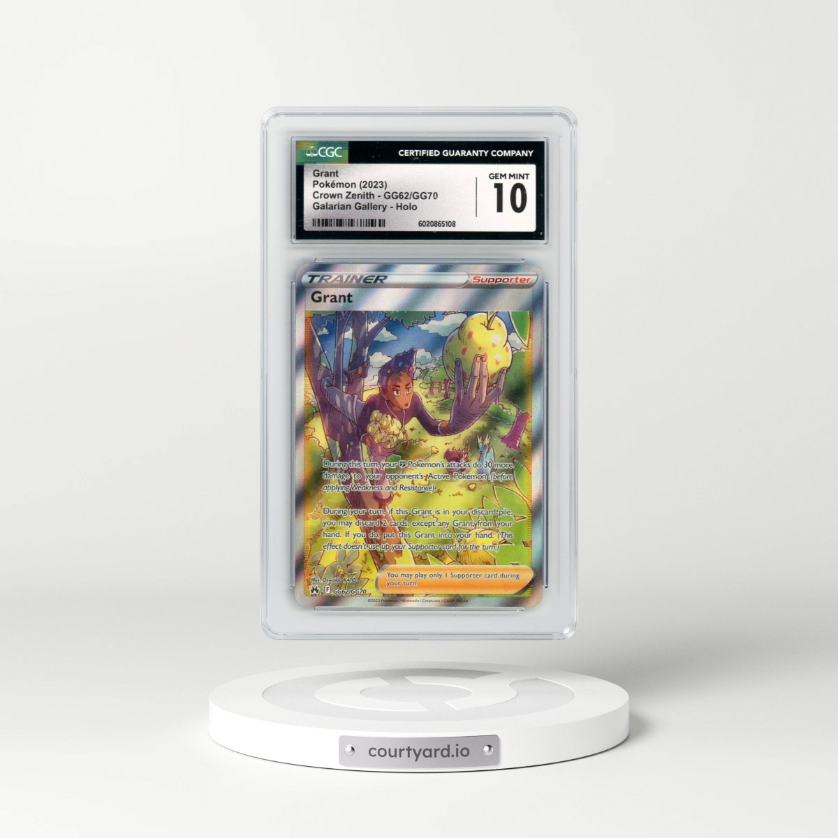 2023 Crown Zenith #GG62/GG70 Grant - Galarian Gallery Holo (CGC 10 GEM MINT)