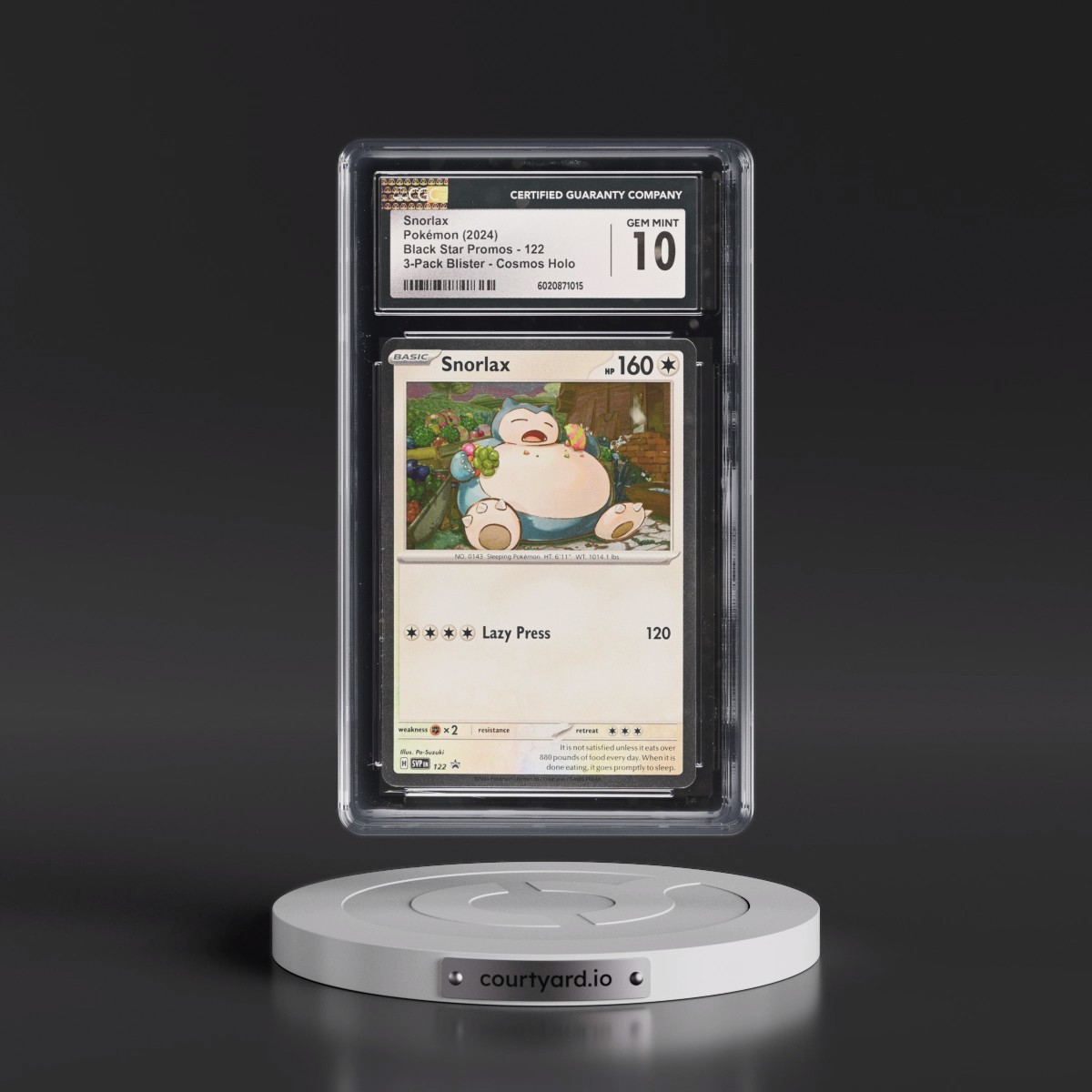 2023 Black Star Promos - Scarlet & Violet SVP EN #122 Snorlax - Twilight Masquerade 3-Pack Blister (Cosmos Holo) (CGC 10 GEM MINT)