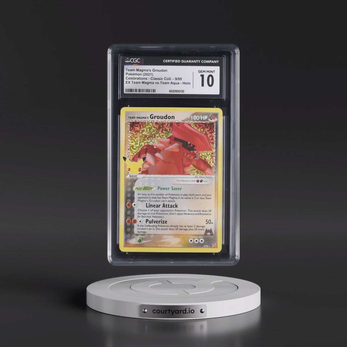 2021 Celebrations - Classic Collection #9/95 Team Magma's Groudon - EX Team Magma vs.Team Aqua Holo (CGC 10 GEM MINT)