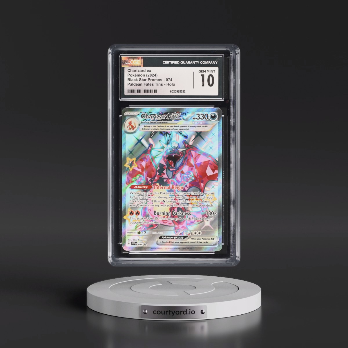 2023 Black Star Promos - Scarlet & Violet SVP EN #074 Charizard ex - Paldean Fates Tin (Holo) (CGC 10 GEM MINT)