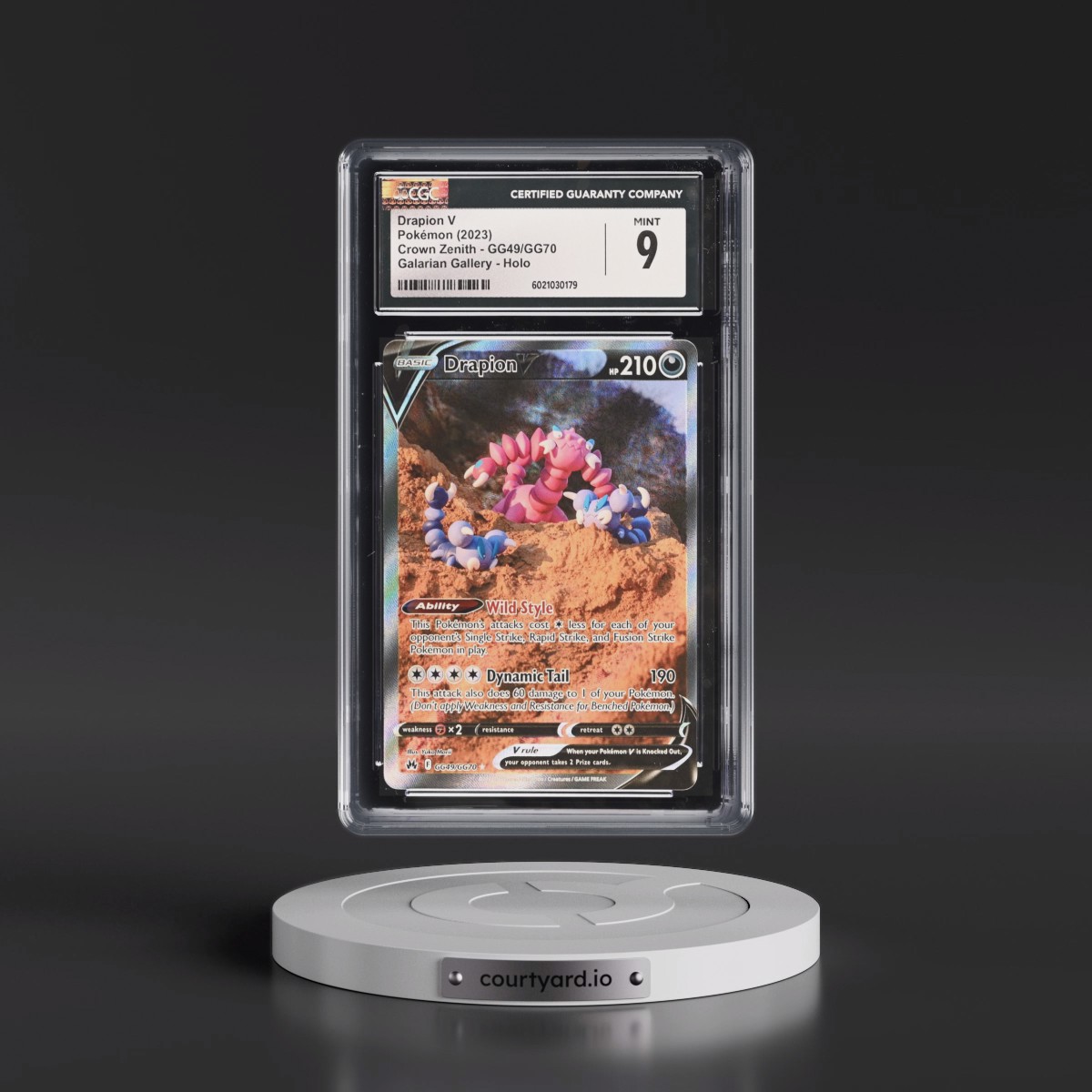 2023 Crown Zenith #GG49/GG70 Drapion V - Galarian Gallery Holo (CGC 9 MINT)