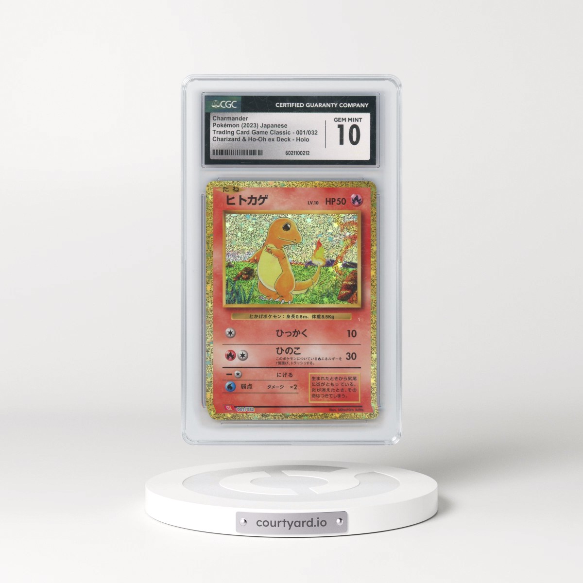 2023 Trading Card Game Classic - CLF, CLL, CLK #001/032 Charmander - Charizard &amp; Ho-Oh ex Deck - CLL Holo (CGC 10 GEM MINT)