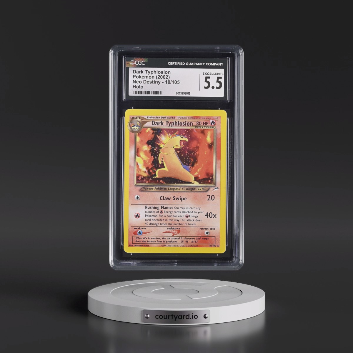 2002 Neo Destiny #10/105 Dark Typhlosion - Holo (CGC 5.5 EX+)