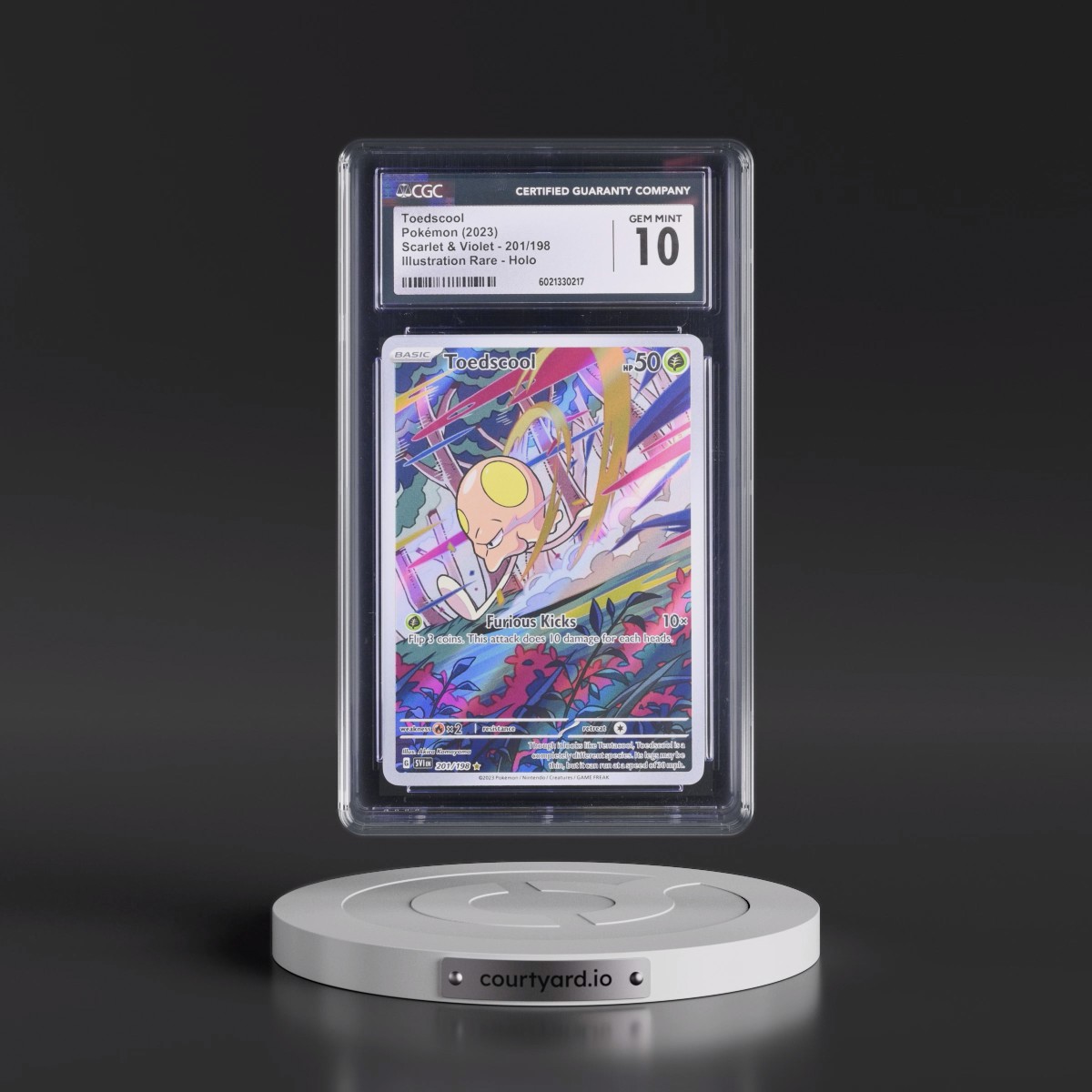 2023 Scarlet & Violet #201/198 Toedscool - Illustration Rare Holo (CGC 10 GEM MINT)