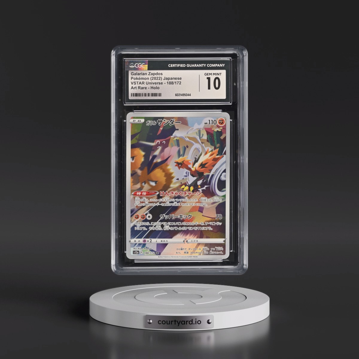 2022 VSTAR Universe #188/172 Galarian Zapdos - Art Rare Holo (CGC 10 GEM MINT)