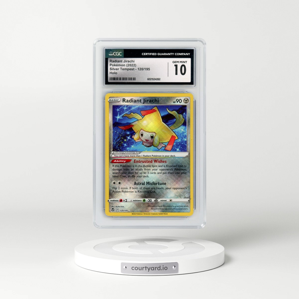2022 Silver Tempest #120/195 Radiant Jirachi - Holo (CGC 10 GEM MINT)