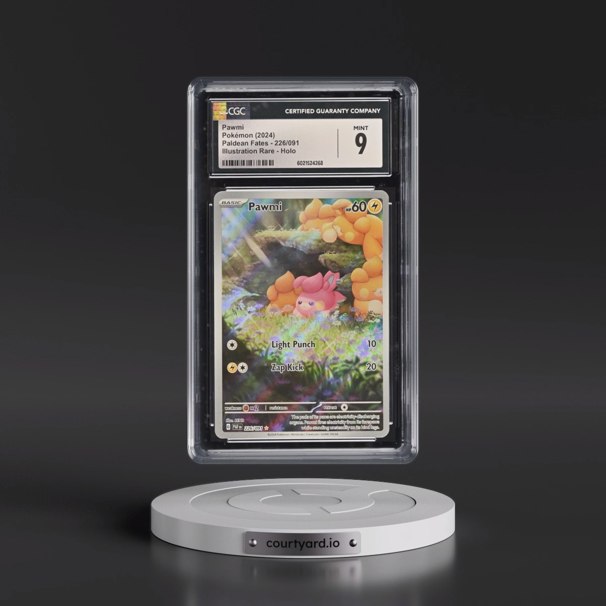 2024 Paldean Fates - PAF EN #226/091 Pawmi - Illustration Rare Holo (CGC 9 MINT)