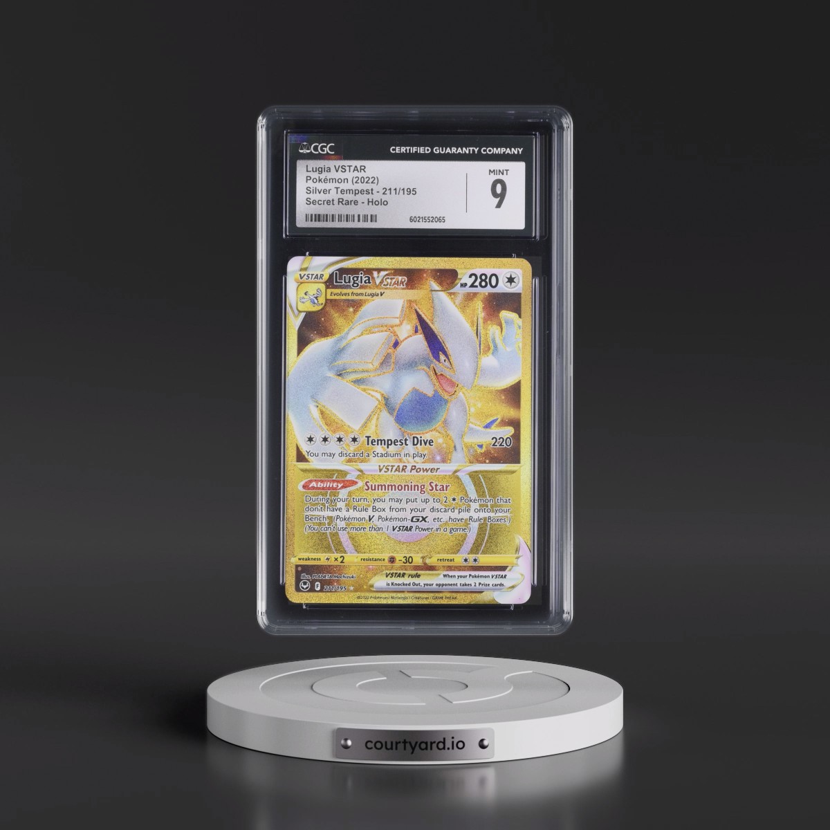2022 Silver Tempest #211/195 Lugia VSTAR - Secret Rare Holo (CGC 9 MINT)