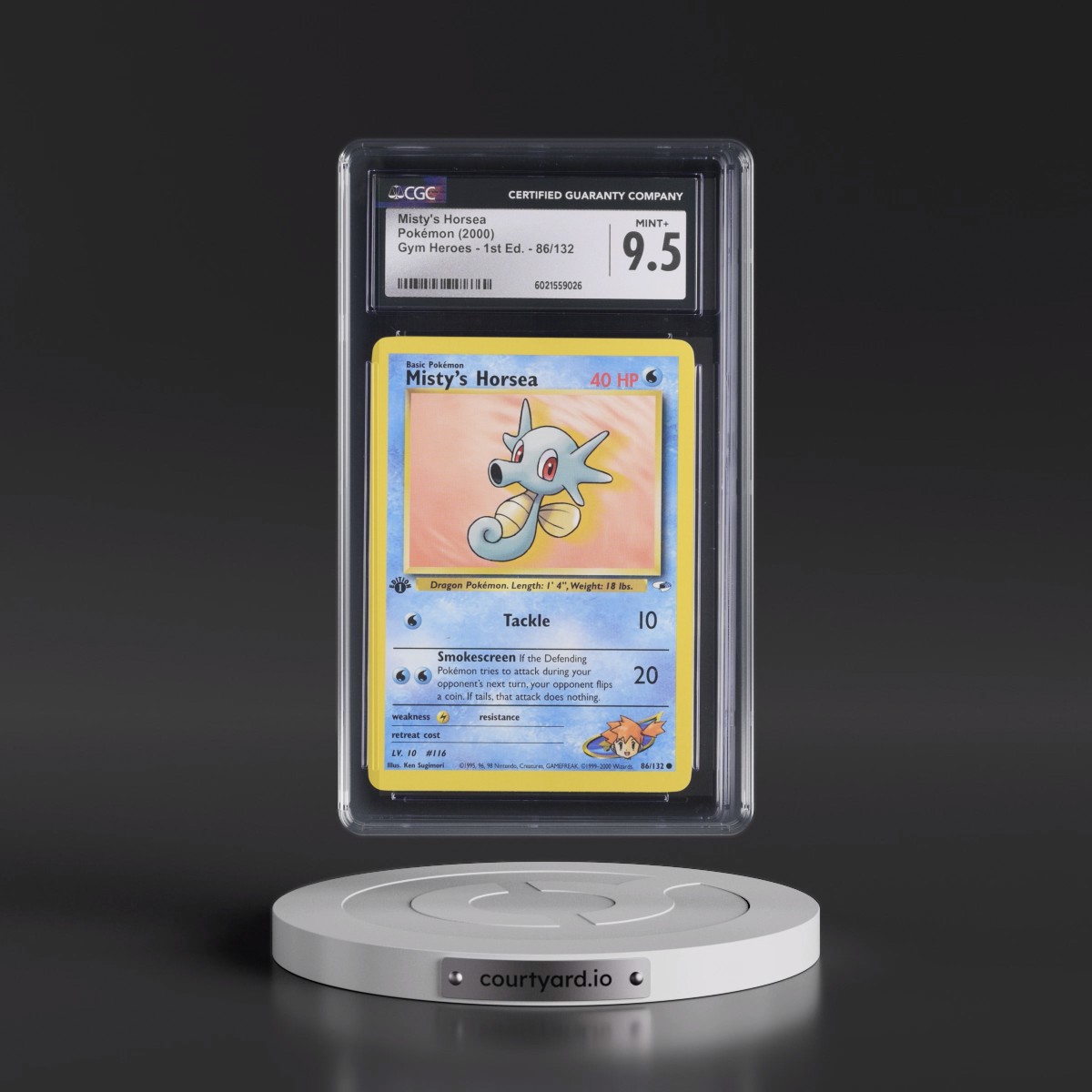 2000 Gym Heroes #86/132 Misty's Horsea - 1st Edition 1st Edition (CGC 9.5 MINT+)