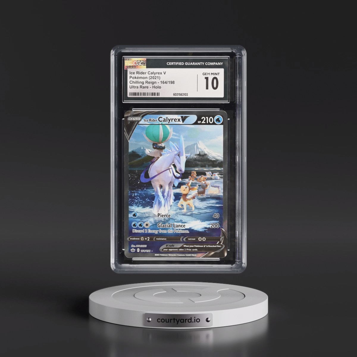 2021 Chilling Reign #164/198 Ice Rider Calyrex V - Ultra Rare Holo (CGC 10 GEM MINT)