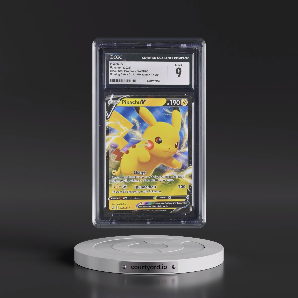 2017 Black Star Promos - Sword & Shield #SWSH061 Pikachu V - Shining Fates Pikachu V Collection (Holo) (CGC 9 MINT)