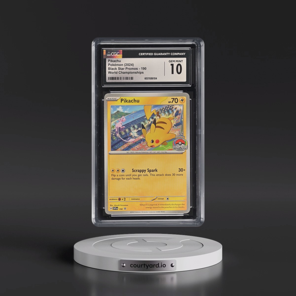 2023 Black Star Promos - Scarlet & Violet SVP EN #190 Pikachu - World Championships (CGC 10 GEM MINT)