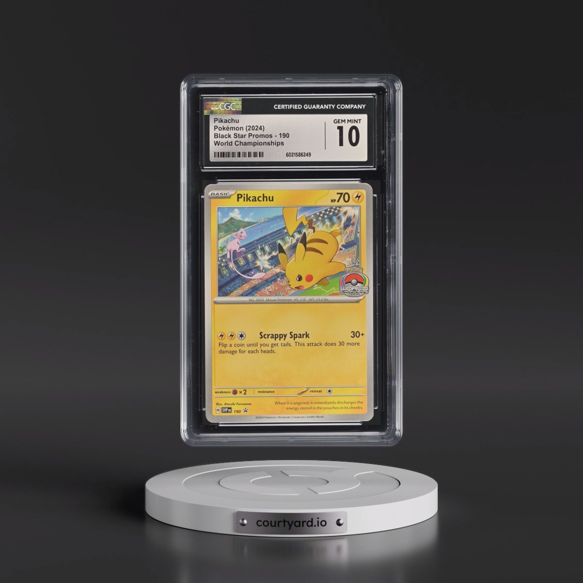 2023 Black Star Promos - Scarlet & Violet SVP EN #190 Pikachu - World Championships (CGC 10 GEM MINT)