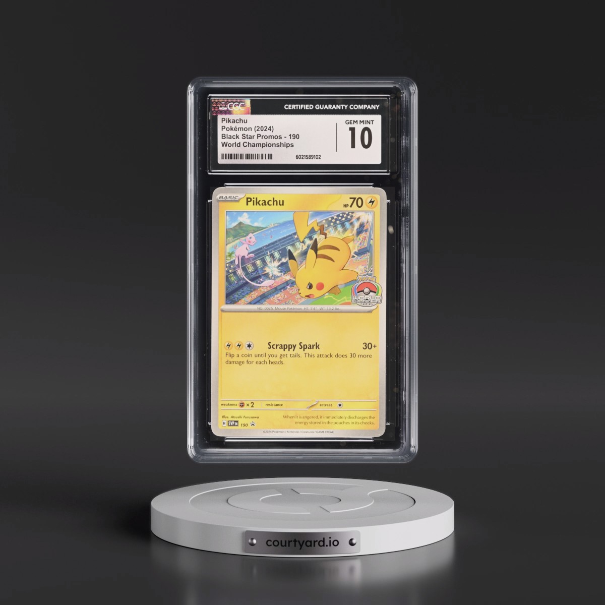 2023 Black Star Promos - Scarlet & Violet SVP EN #190 Pikachu - World Championships (CGC 10 GEM MINT)