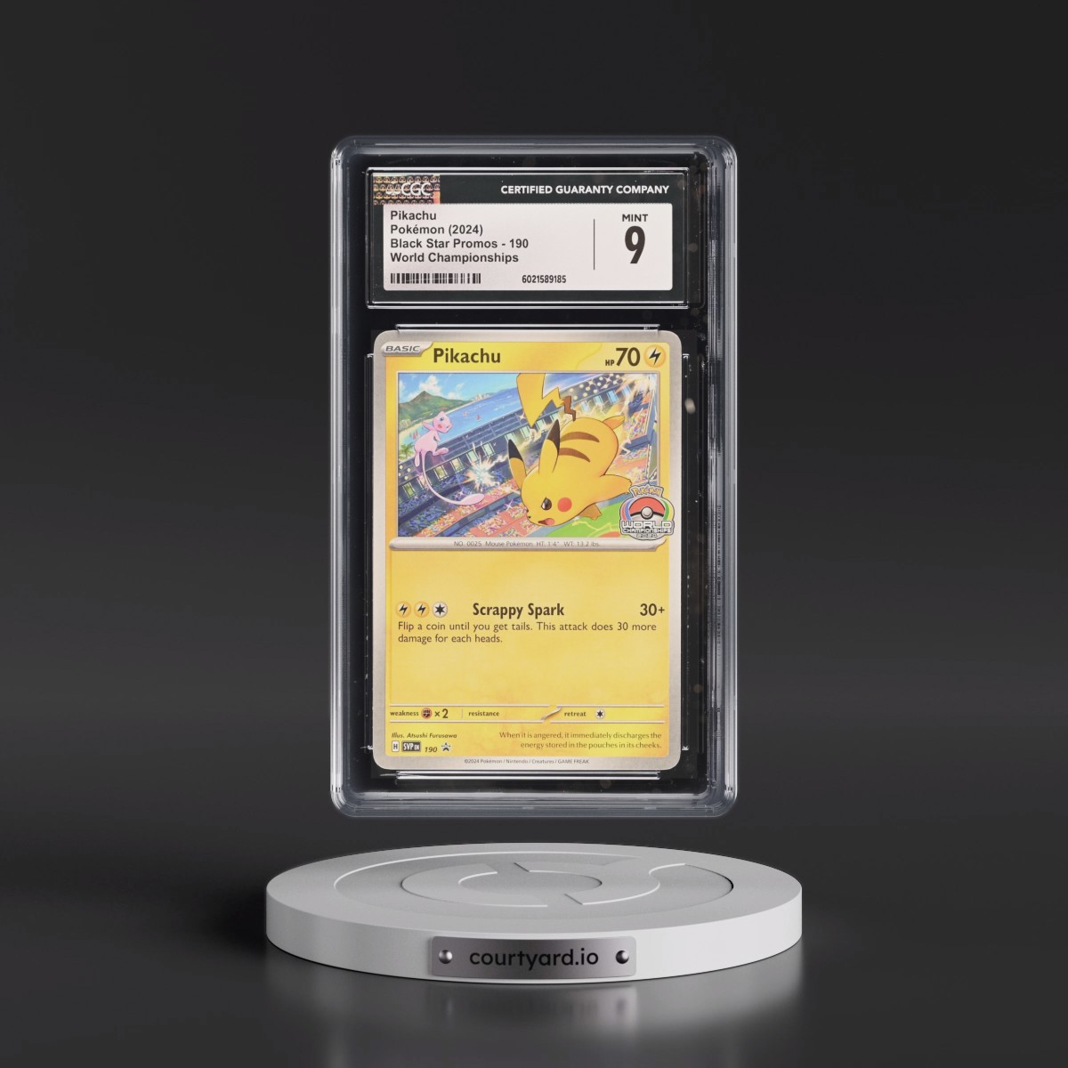 2023 Black Star Promos - Scarlet & Violet SVP EN #190 Pikachu - World Championships (CGC 9 MINT)