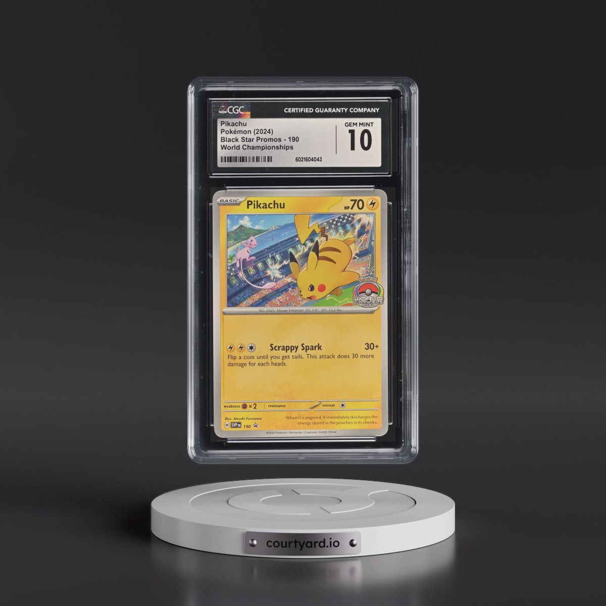 2023 Black Star Promos - Scarlet & Violet SVP EN #190 Pikachu - World Championships (CGC 10 GEM MINT)