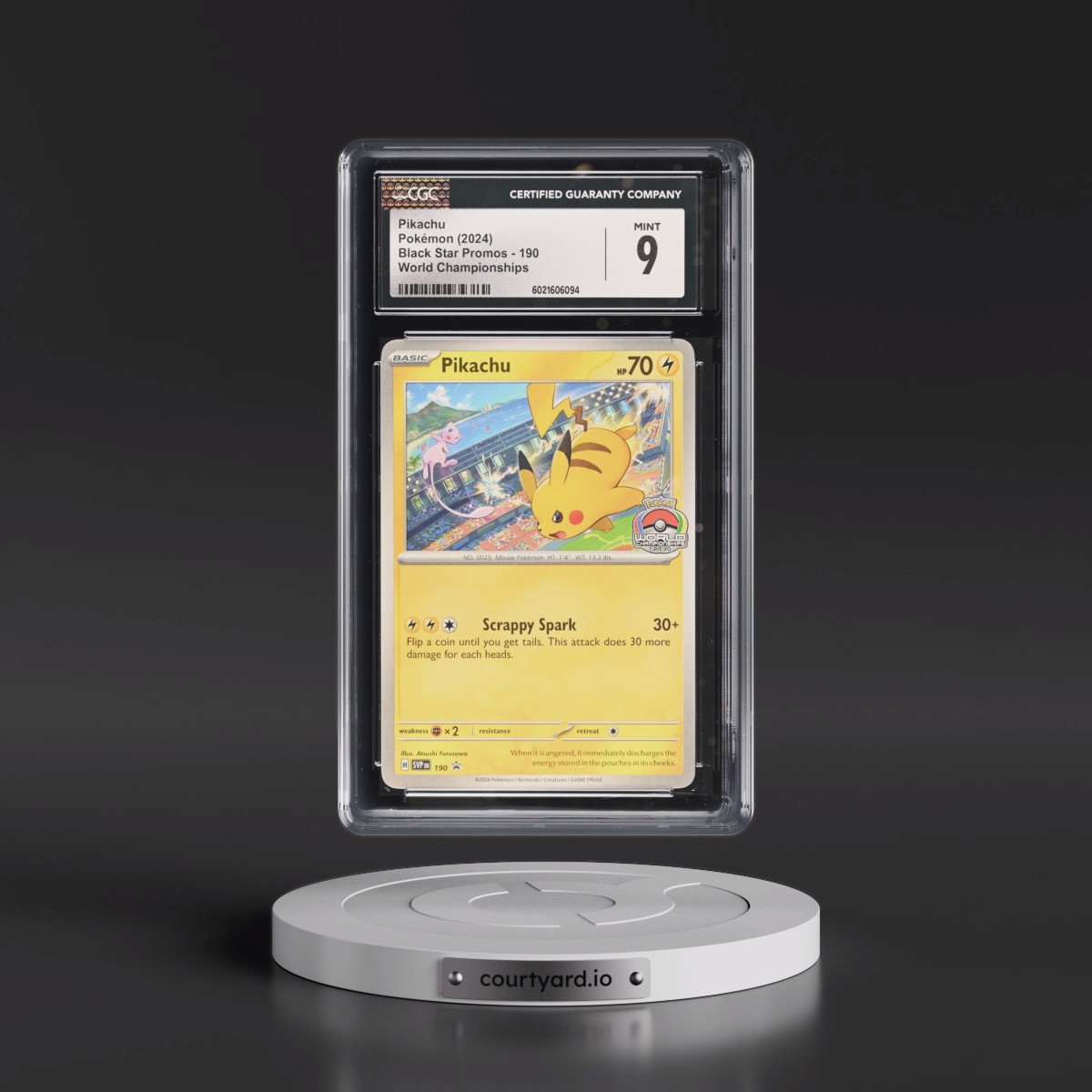2023 Black Star Promos - Scarlet & Violet SVP EN Pikachu - World Championships #190 CGC 9