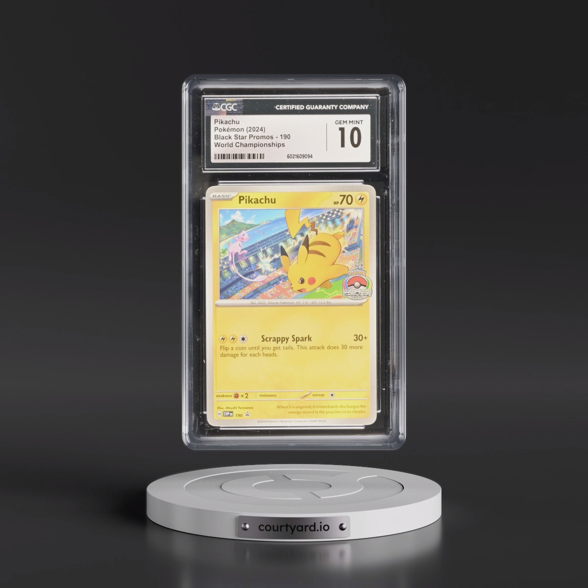 2023 Black Star Promos - Scarlet & Violet SVP EN #190 Pikachu - World Championships (CGC 10 GEM MINT)