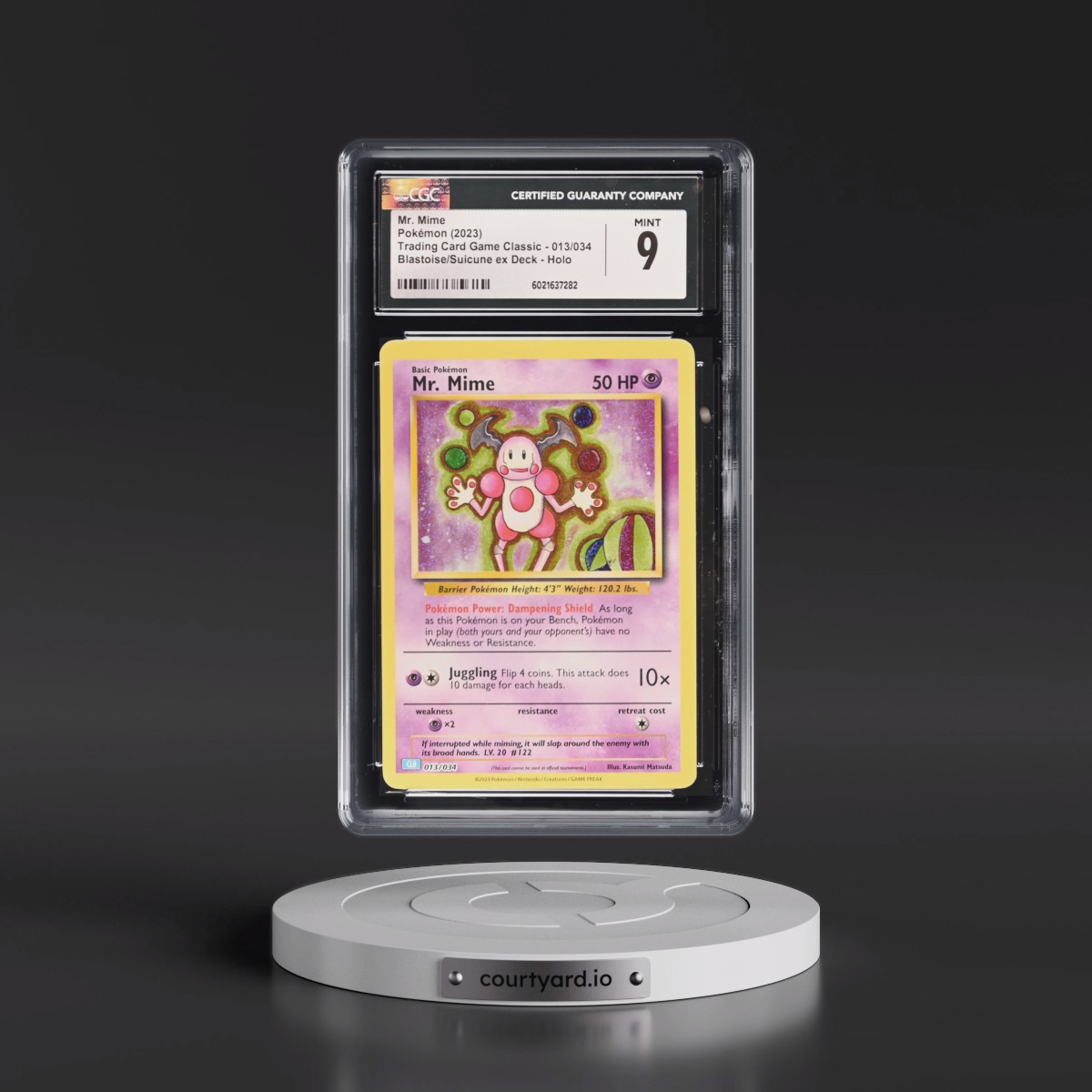 2023 Pokémon Clb-Trading Card Game Classic Blastoise & Suicune EX Deck #013 Mr. Mime (CGC 9 MINT)