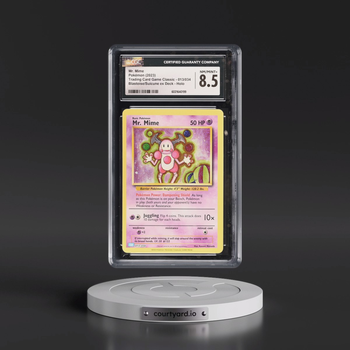 2023 Pokémon Clb-Trading Card Game Classic Blastoise & Suicune EX Deck #013 Mr. Mime (CGC 8.5 NM-MT+)