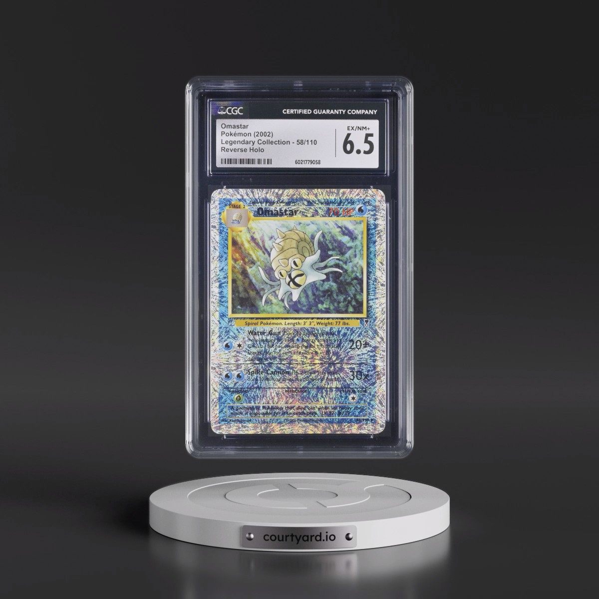 2002 Legendary Collection #58/110 Omastar - Reverse Holo (CGC 6.5 EX-NM+)