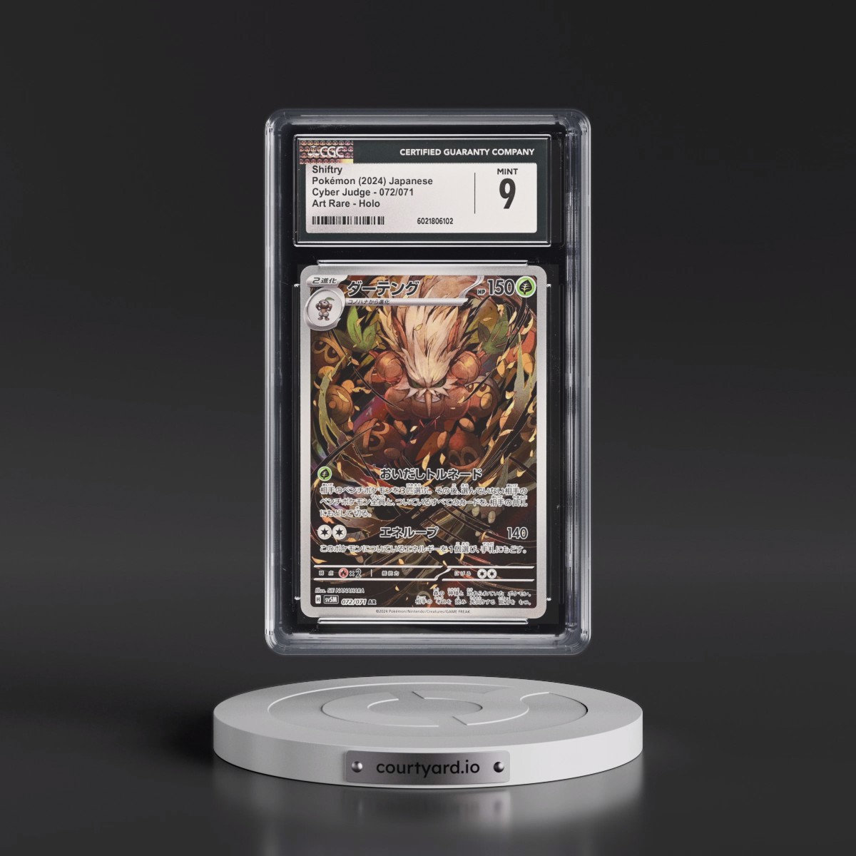 2024 Pokémon Sv5m-Cyber Judge #072 Shiftry - Art Rare (CGC 9 MINT)