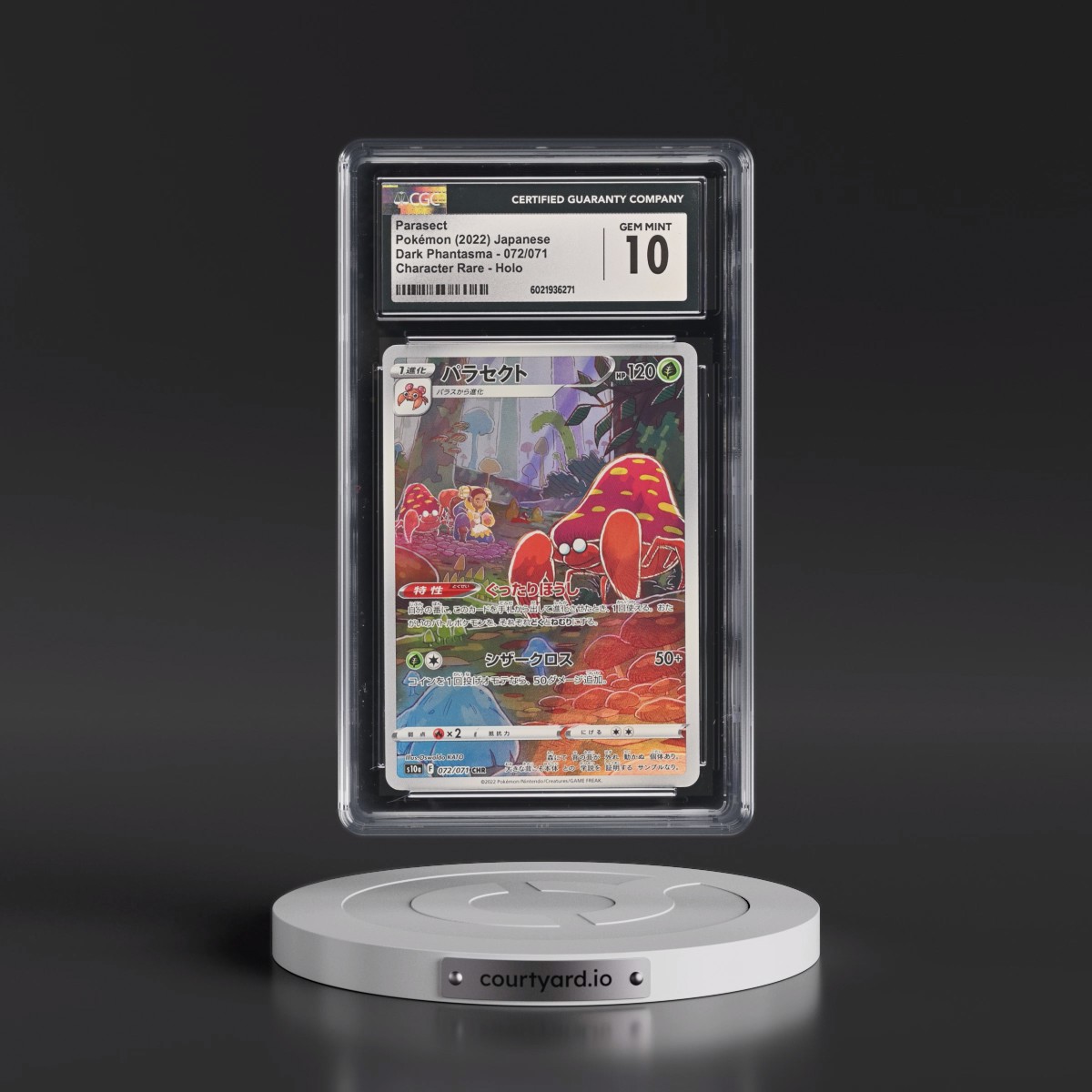 2021 Dark Phantasma #072/071 Parasect - Character Rare Holo (CGC 10 GEM MINT)