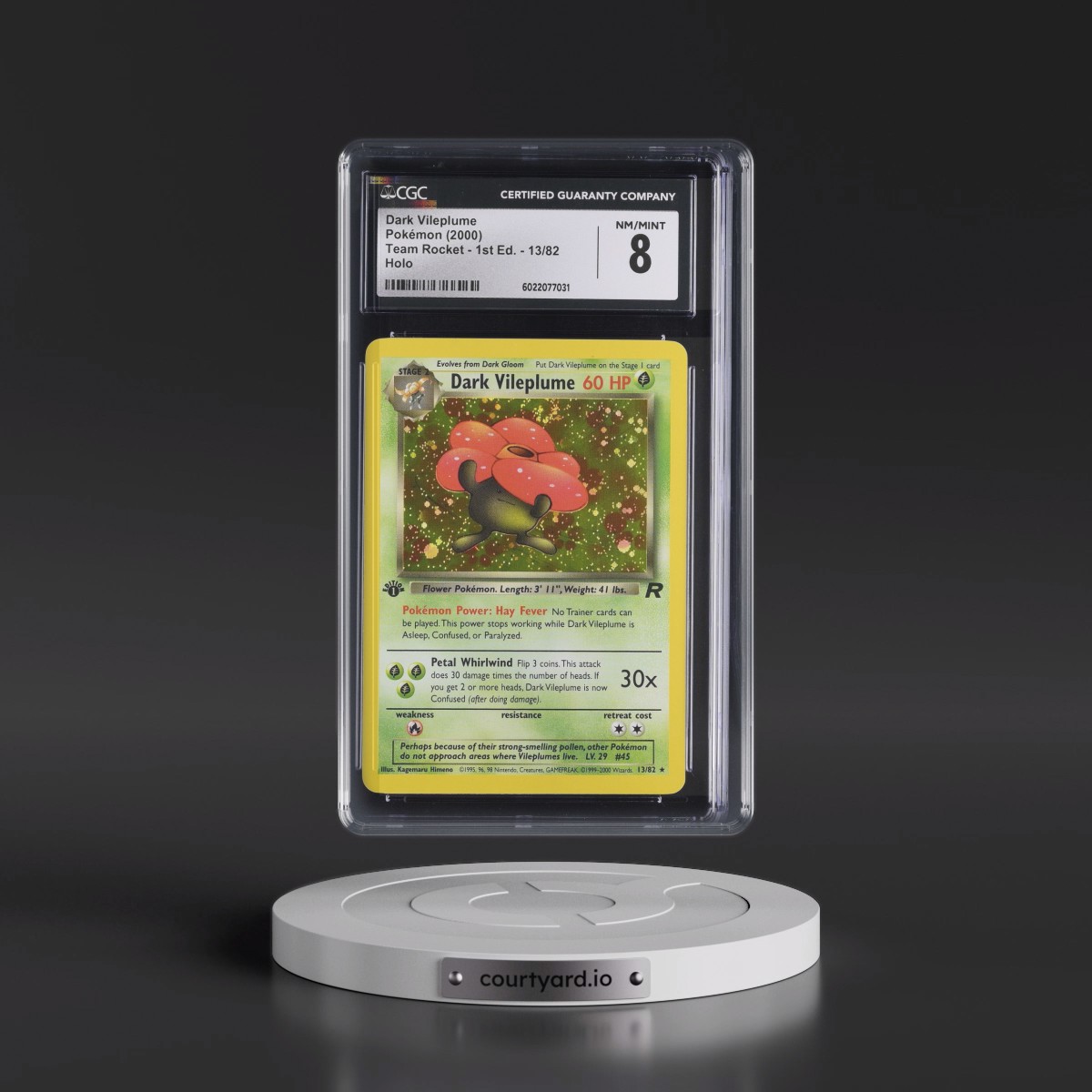 2000 Team Rocket #13/82 Dark Vileplume - 1st Edition Holo (CGC 8 NM-MT)