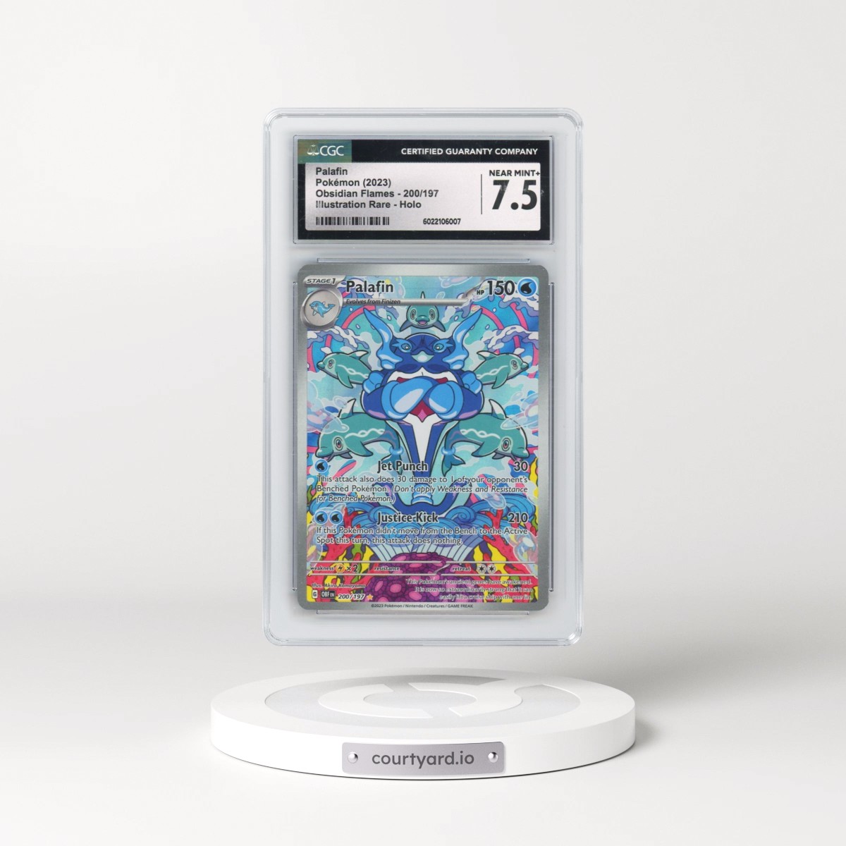 2023 Pokémon Obf EN-Obsidian Flames #200 Palafin - Illustration Rare (CGC 7.5 NM+)