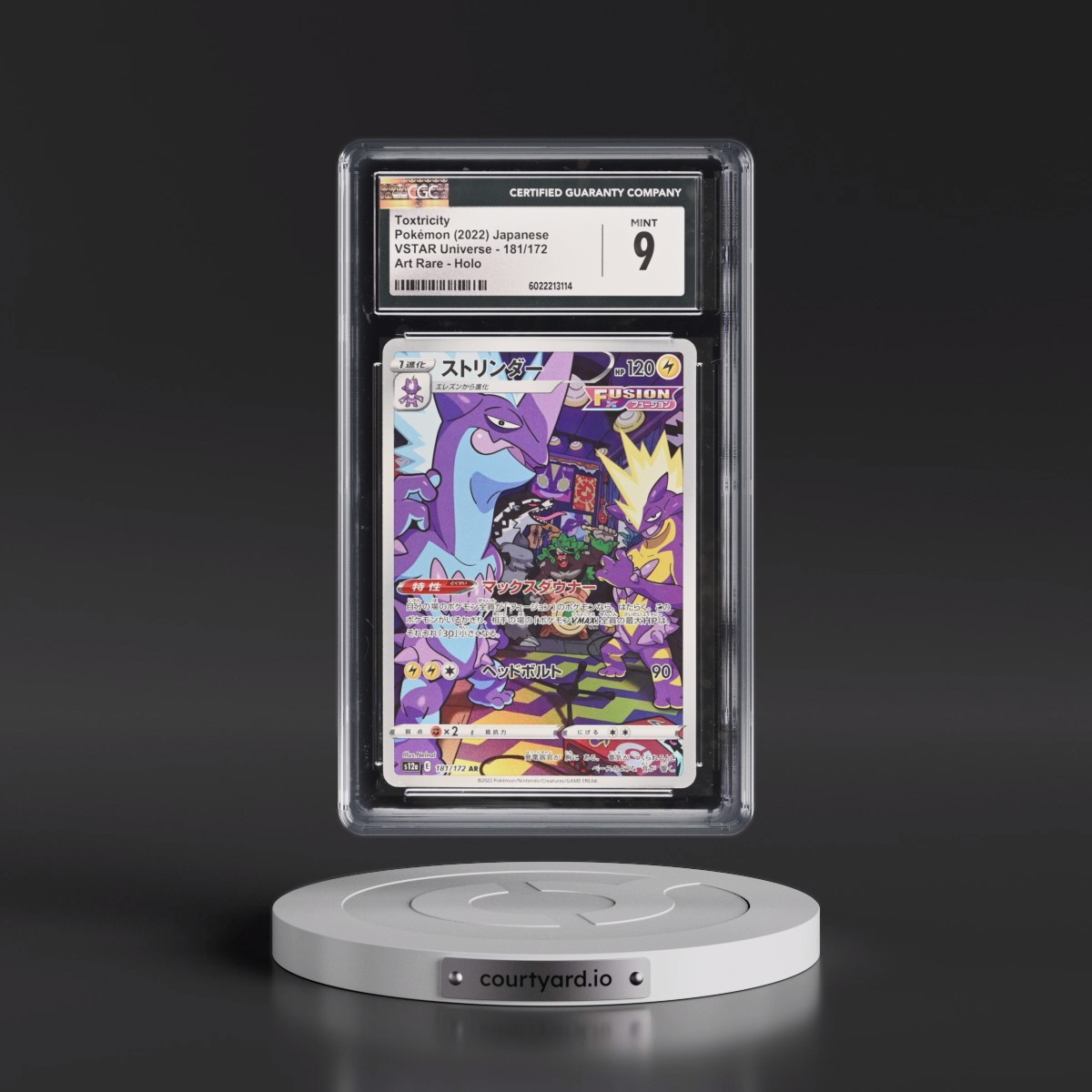 2022 VSTAR Universe #181/172 Toxtricity - Art Rare Holo (CGC 9 MINT)
