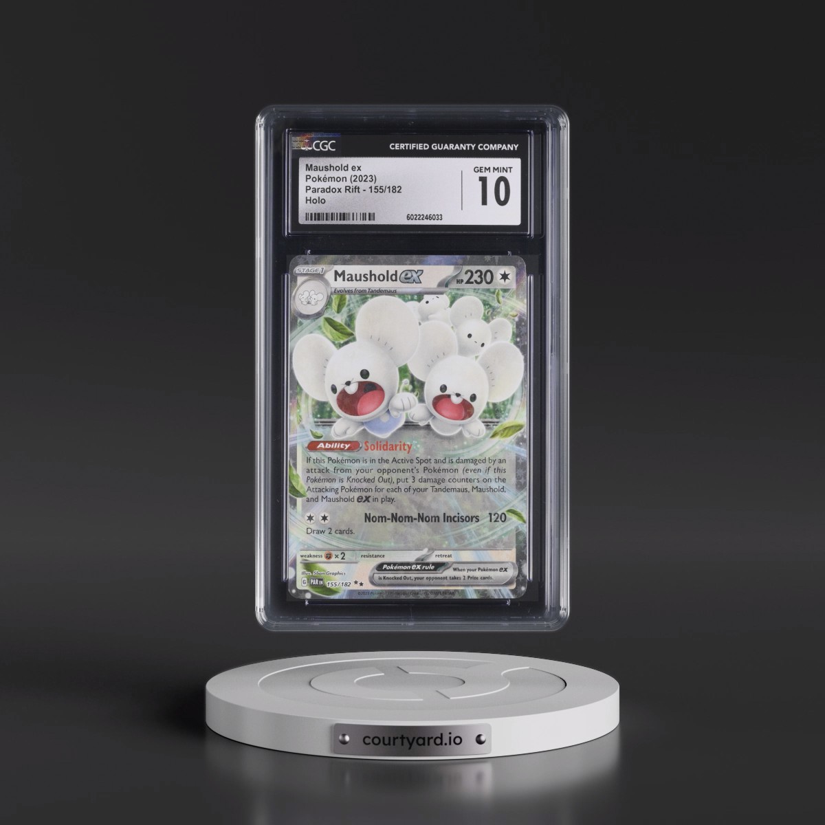 2023 Paradox Rift - PAR EN #155/182 Maushold ex - Holo (CGC 10 GEM MINT)
