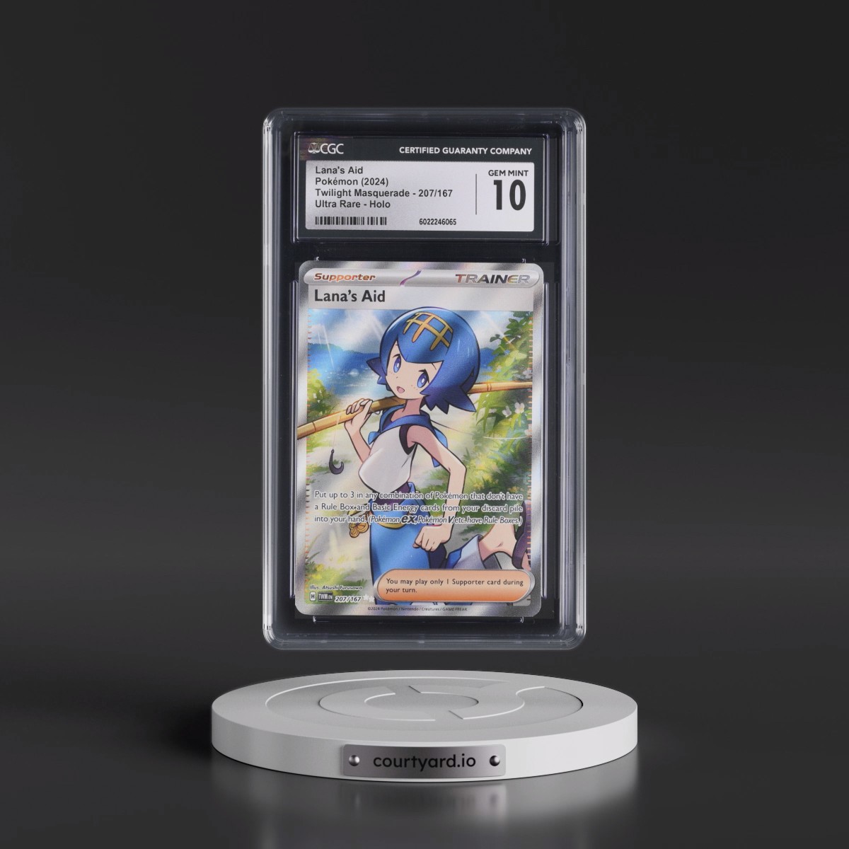 2024 Twilight Masquerade - TWM EN #207/167 Lana's Aid - Ultra Rare Holo (CGC 10 GEM MINT)