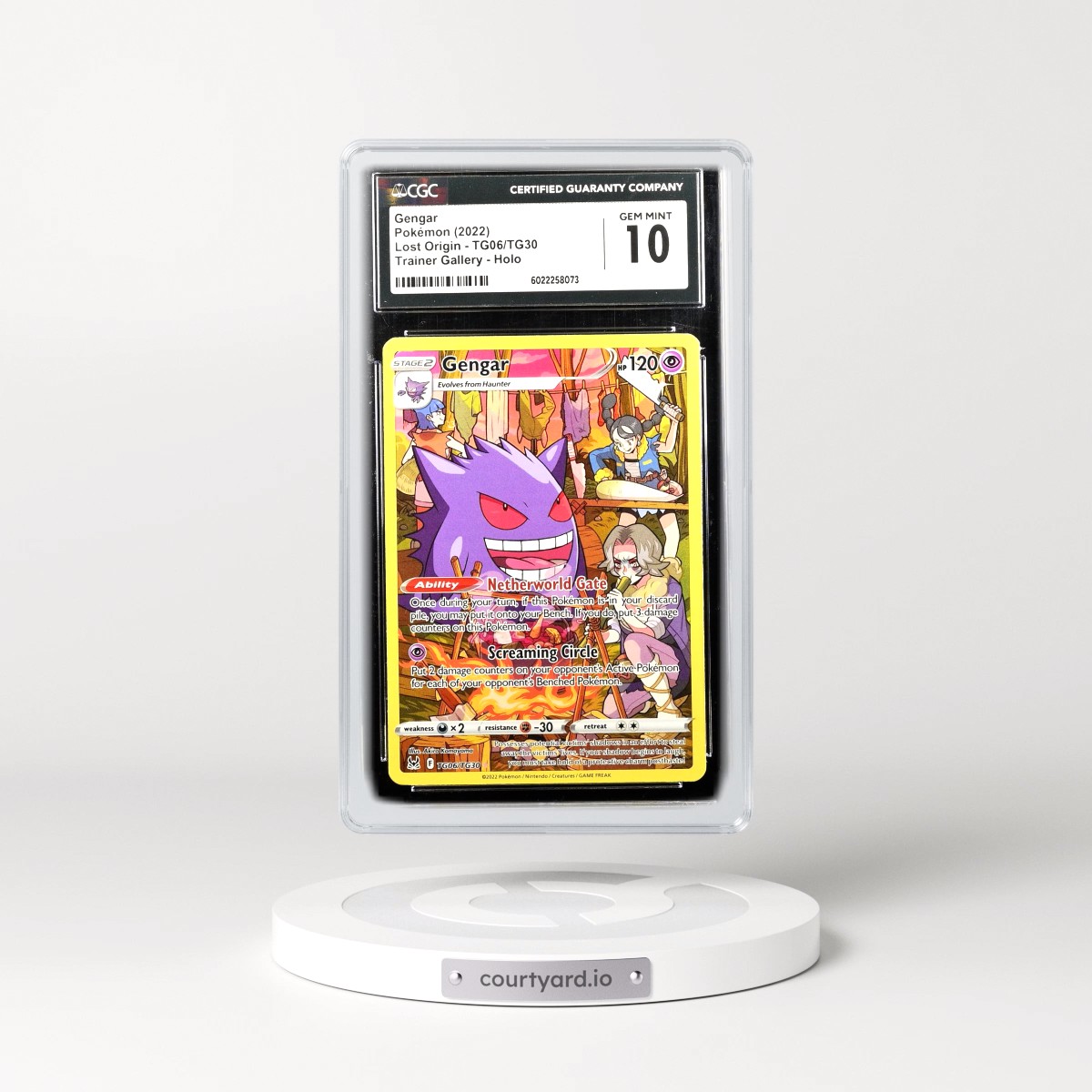2022 Lost Origin #TG06/TG30 Gengar - Trainer Gallery Holo (CGC 10 GEM MINT)