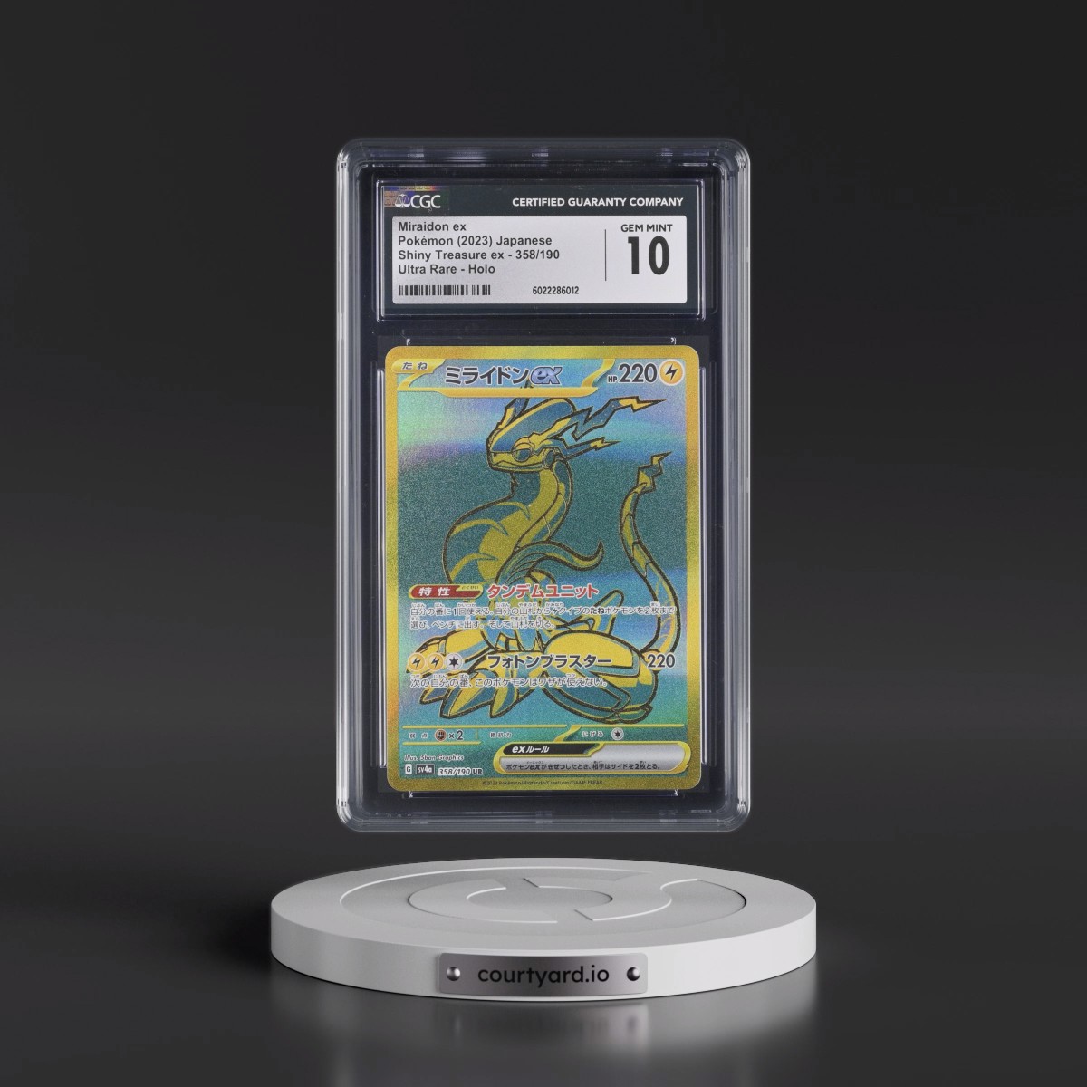 2023 Shiny Treasure ex #358/190 Miraidon ex - Ultra Rare Holo (CGC 10 GEM MINT)