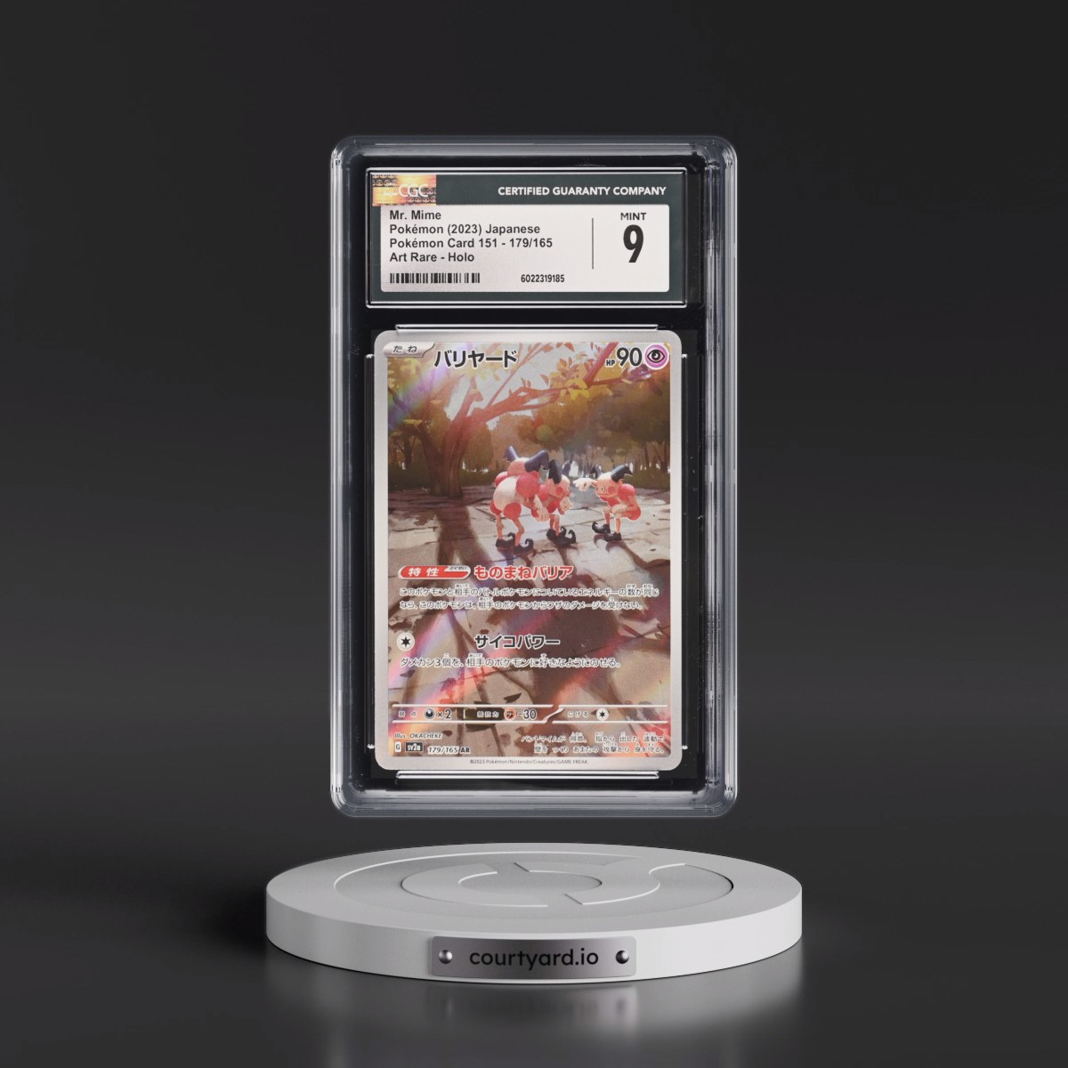 2023 Pokémon Card 151 #179/165 Mr. Mime - Art Rare Holo (CGC 9 MINT)