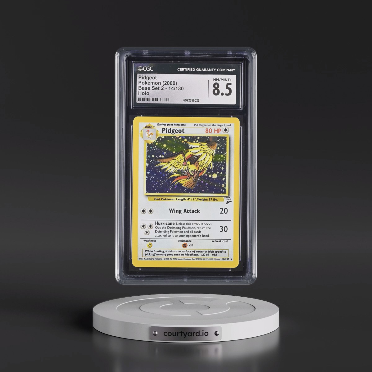 2000 Base Set 2 #14/130 Pidgeot - Holo (CGC 8.5 NM-MT+)