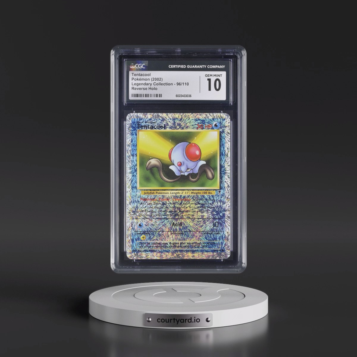 2002 Legendary Collection #96/110 Tentacool - Reverse Holo (CGC 10 GEM MINT)