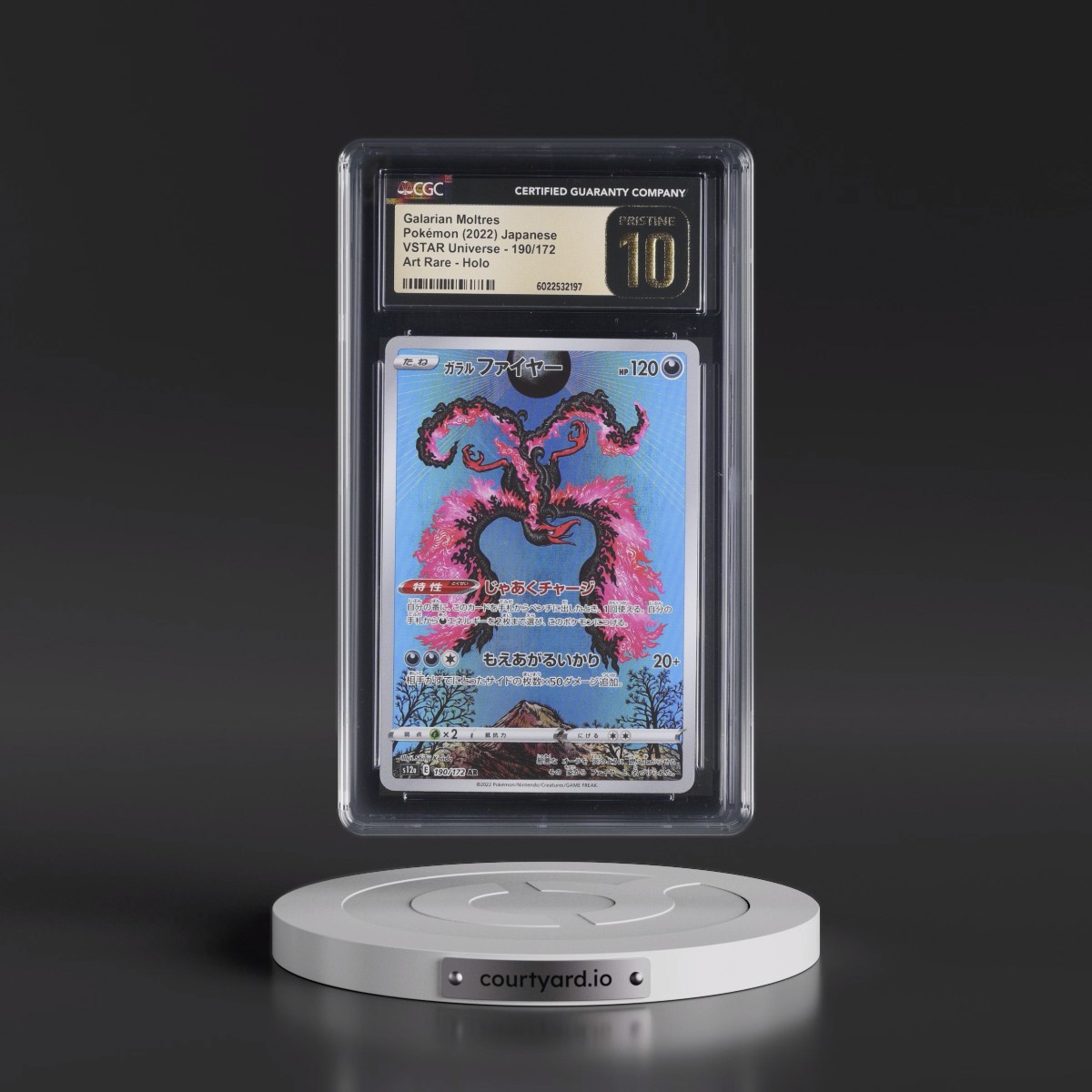 2022 VSTAR Universe #190/172 Galarian Moltres - Art Rare Holo (CGC 10 PRISTINE)