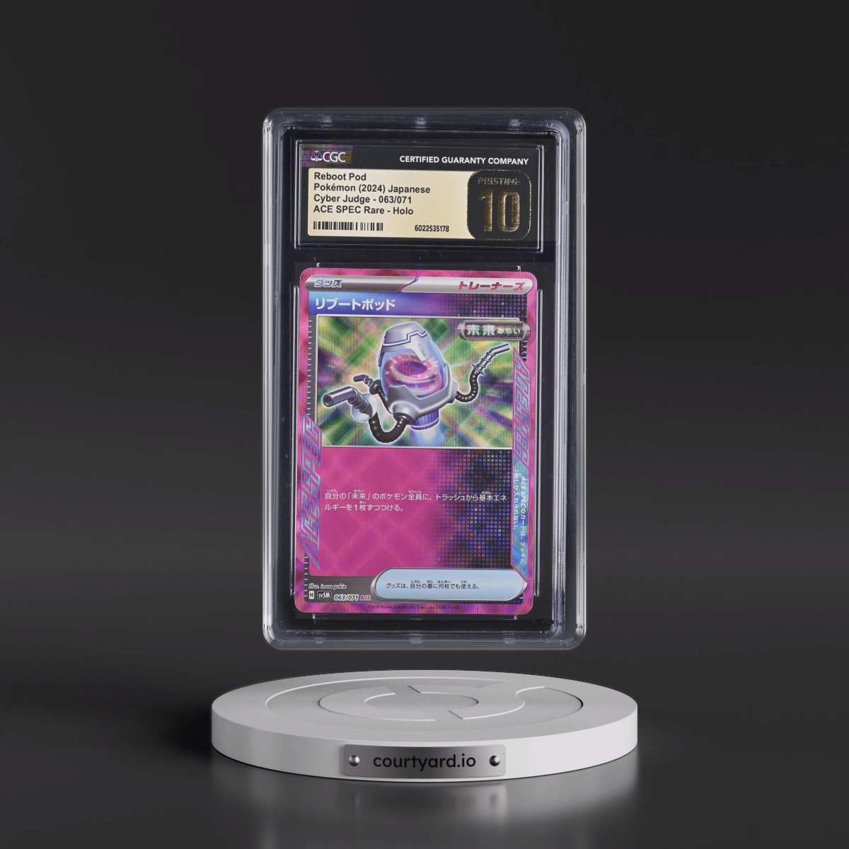 2024 Cyber Judge #063/071 Reboot Pod - ACE SPEC Rare Holo (CGC 10 PRISTINE)