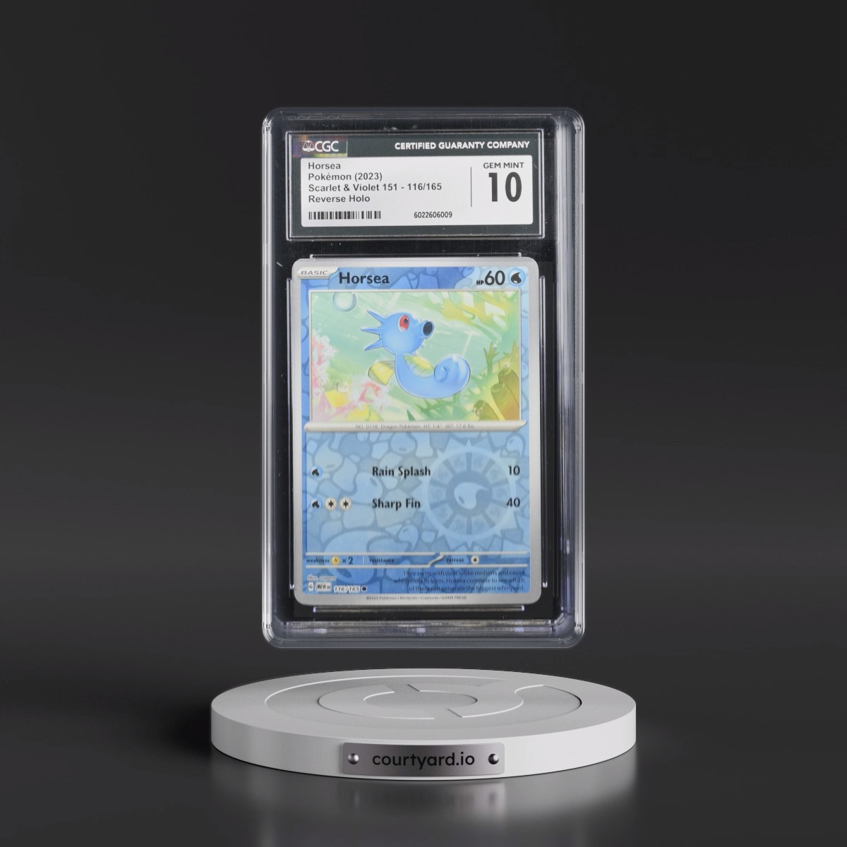 2023 Scarlet & Violet 151 - MEW EN #116/165 Horsea - Reverse Holo (CGC 10 GEM MINT)
