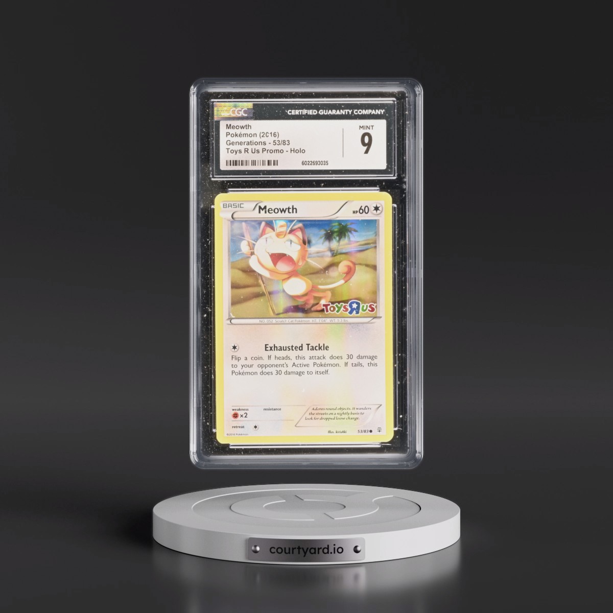 2016 Generations #53/83 Meowth - Toys"R"Us Promo (Holo) (CGC 9 MINT)