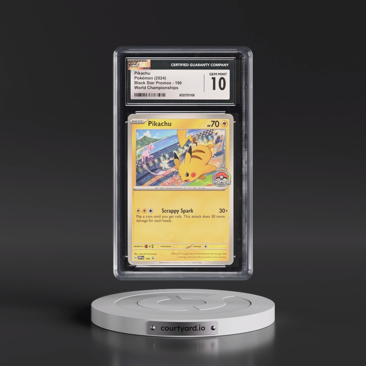 2023 Black Star Promos - Scarlet & Violet SVP EN #190 Pikachu - World Championships (CGC 10 GEM MINT)