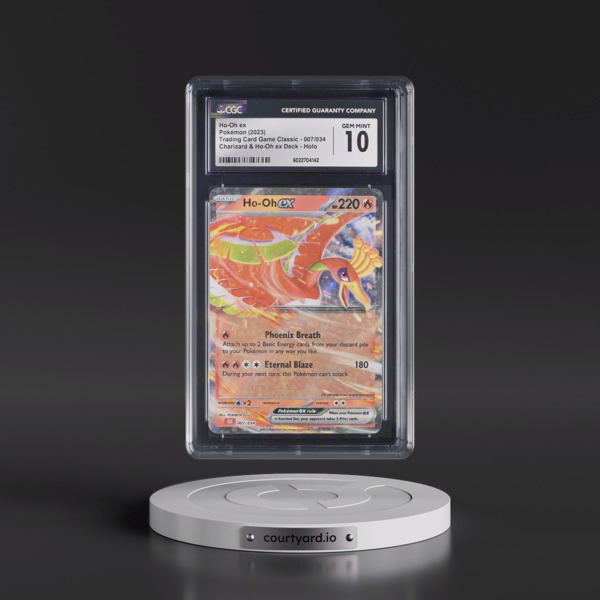 2023 Trading Card Game Classic - CLV, CLC, CLB #007/034 Ho-Oh ex - Charizard & Ho-Oh ex Deck - CLC Holo (CGC 10 GEM MINT)