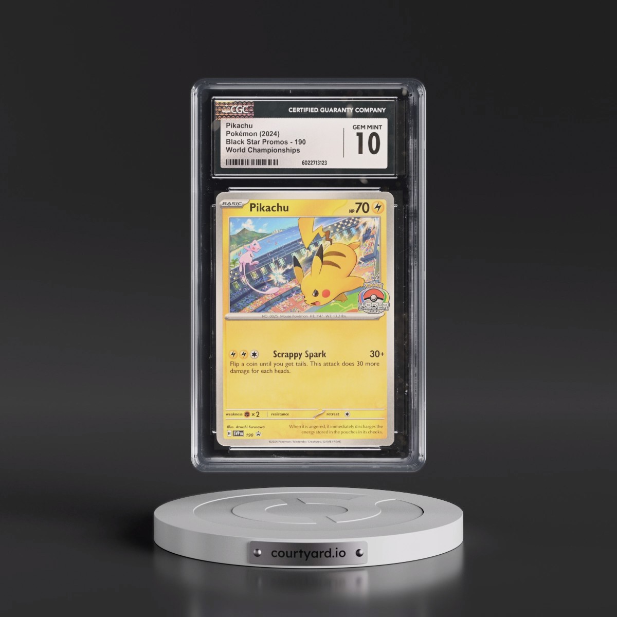 2023 Black Star Promos - Scarlet & Violet SVP EN #190 Pikachu - World Championships (CGC 10 GEM MINT)