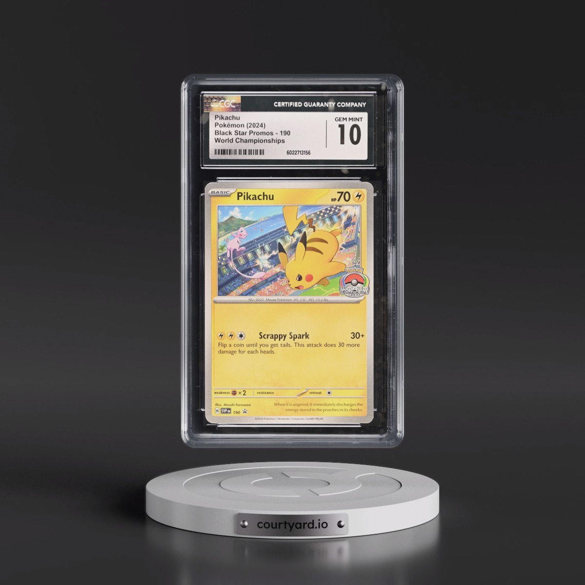 2023 Black Star Promos - Scarlet & Violet SVP EN #190 Pikachu - World Championships (CGC 10 GEM MINT)