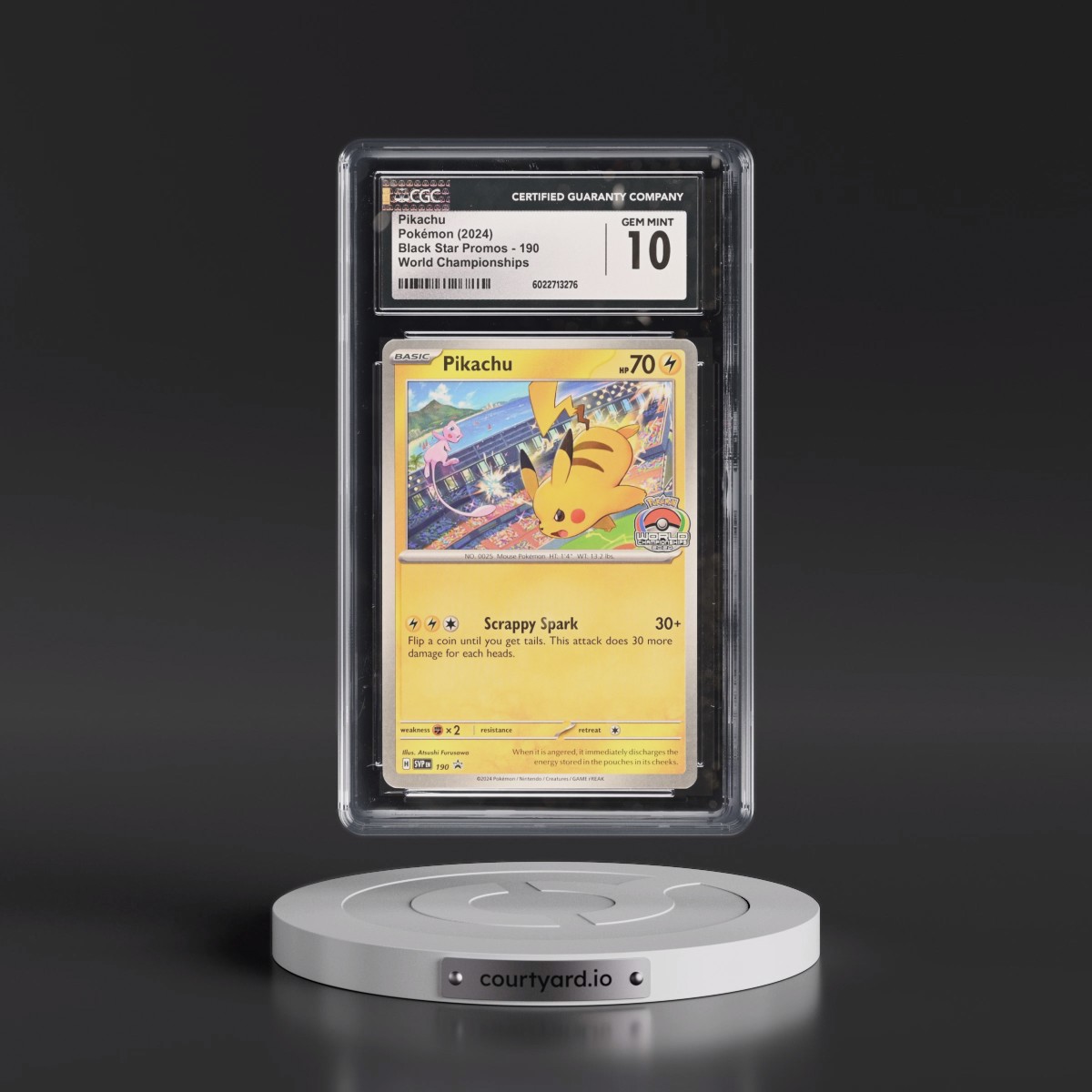 2023 Black Star Promos - Scarlet & Violet SVP EN #190 Pikachu - World Championships (CGC 10 GEM MINT)