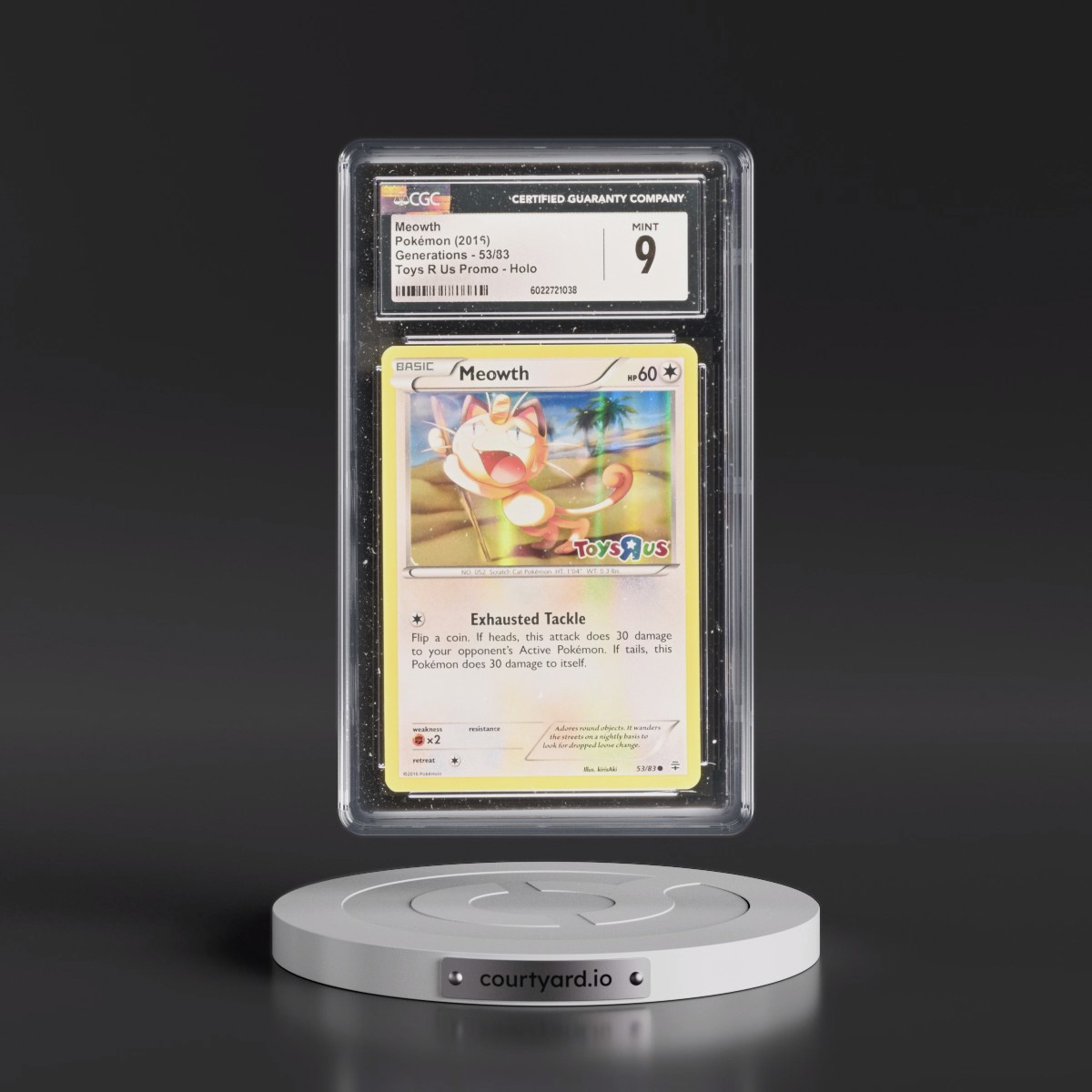 2016 Generations #53/83 Meowth - Toys"R"Us Promo (Holo) (CGC 9 MINT)