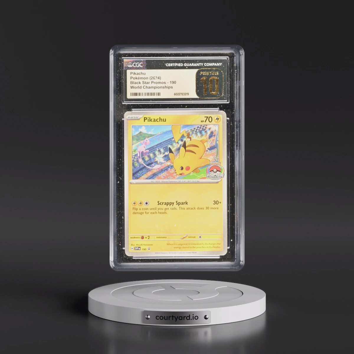2023 Black Star Promos - Scarlet & Violet SVP EN #190 Pikachu - World Championships (CGC 10 PRISTINE)