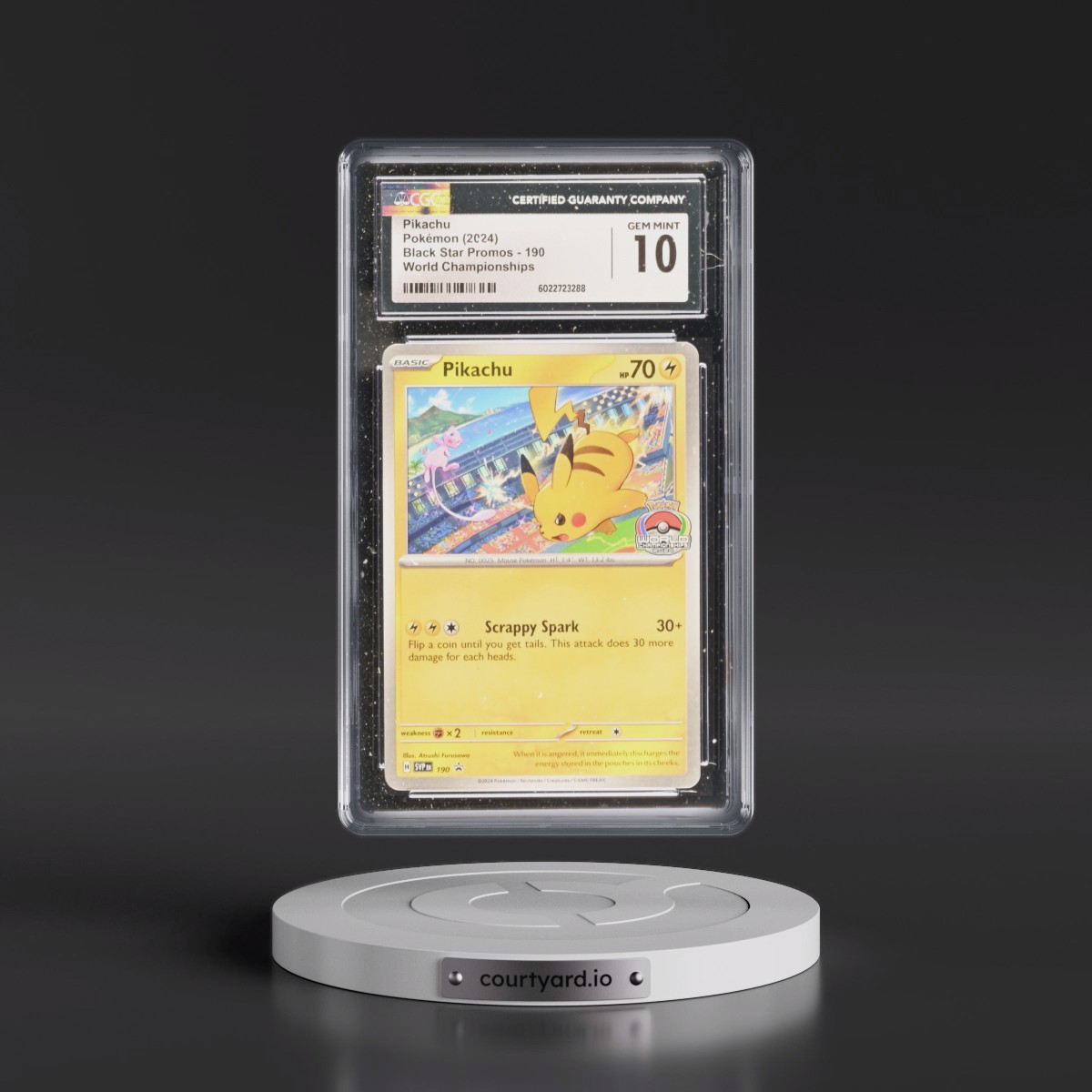 2023 Black Star Promos - Scarlet & Violet SVP EN #190 Pikachu - World Championships (CGC 10 GEM MINT)