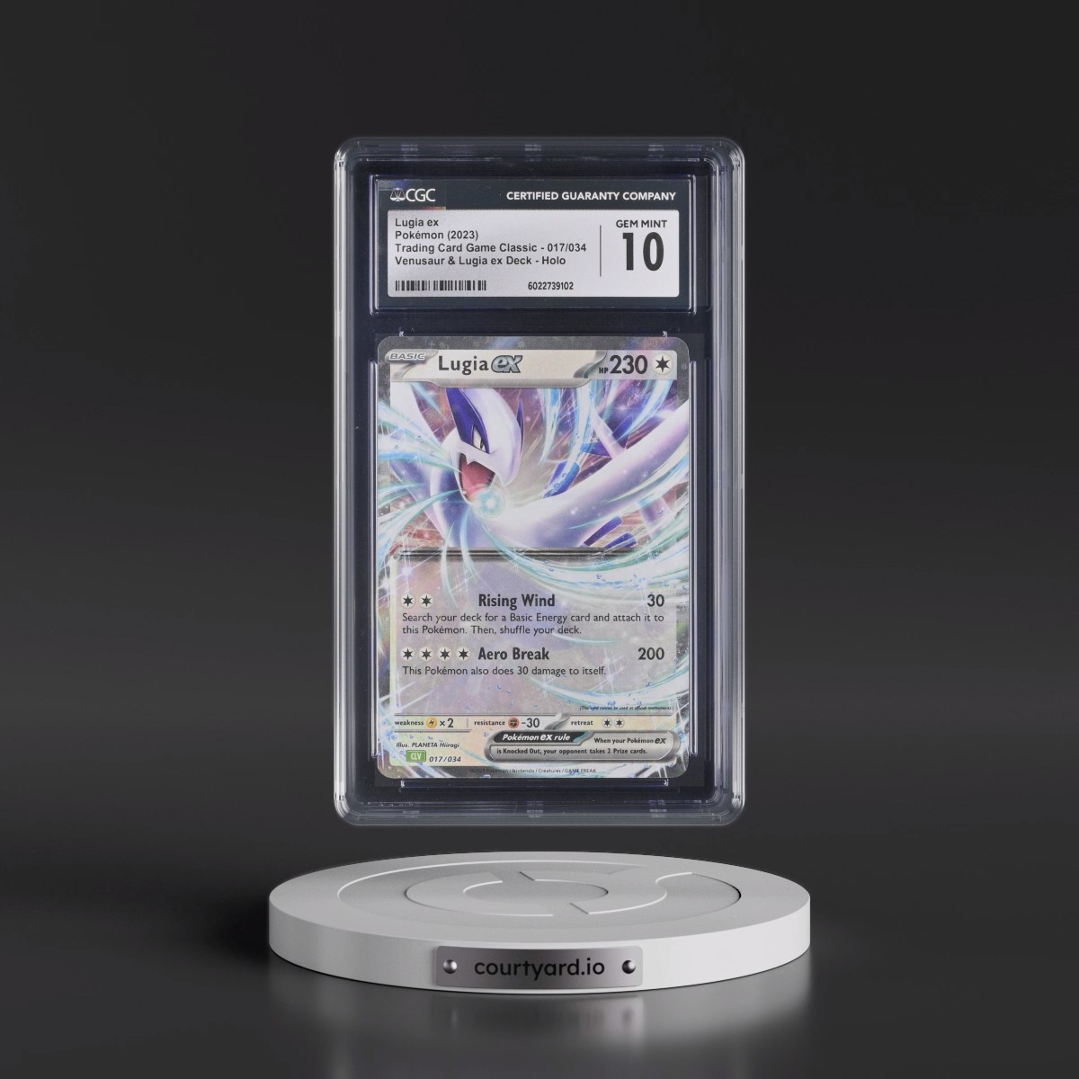 2023 Trading Card Game Classic - CLV, CLC, CLB #017/034 Lugia ex - Venusaur & Lugia ex Deck - CLV Holo (CGC 10 GEM MINT)